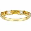 Stella Grace 10k Gold Citrine & White Topaz Baguette Ring