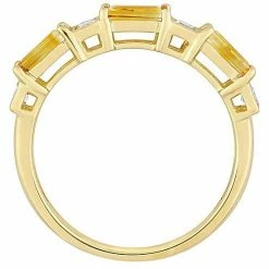 Stella Grace 10k Gold Citrine & White Topaz Baguette Ring -Stella Grace Sales unnamed file 4084