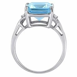 Stella Grace Sterling Silver Blue Topaz & White Topaz Cocktail Ring -Stella Grace Sales unnamed file 4096