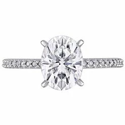 Stella Grace 2 Ct. T.W. Oval Cut Lab-Created Moissanite & 1/10 Ct. T.W. Diamond Engagement Ring -Stella Grace Sales unnamed file 41