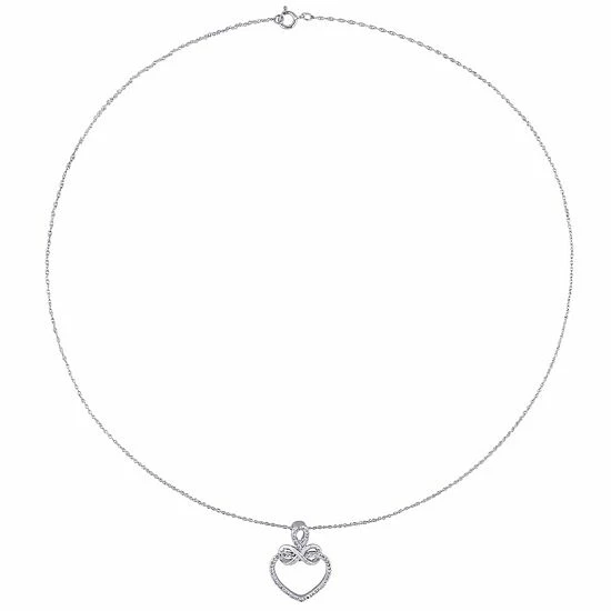 Stella Grace 10K White Gold 1/5 Carat T.W. Diamond Infinity Heart Pendant Necklace 2 Stella Grace 10K White Gold 1/5 Carat T.W. Diamond Infinity Heart Pendant Necklace - Image 2