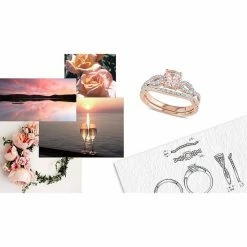 Stella Grace 10k Rose Gold Morganite & 1/6 Carat T.W. Diamond Engagement Ring Set -Stella Grace Sales unnamed file 4114