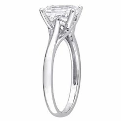 Stella Grace 10k White Gold 1 3/4 Carat T.W. Lab-Created Moissanite Emerald-Cut Solitaire Ring -Stella Grace Sales unnamed file 4125