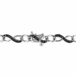 Stella Grace Sterling Silver 1/4 Carat T.W. Black Diamond Infinity Link Bracelet -Stella Grace Sales unnamed file 4133