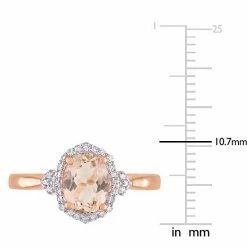 Stella Grace 10k Rose Gold Morganite & 1/8 Carat T.W. Diamond Halo Ring 12 Stella Grace 10k Rose Gold Morganite & 1/8 Carat T.W. Diamond Halo Ring -Stella Grace Sales unnamed file 4168