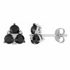 Stella Grace 10k White Gold 1 1/2 Carat T.W Black & White Diamond Stud Earrings