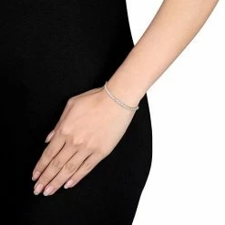 Stella Grace 18k Gold Over Silver Lab-Created White Sapphire Semi Tennis Bracelet -Stella Grace Sales unnamed file 4183