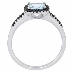 Stella Grace 10k White Gold Aquamarine & 1/7 Carat T.W. Black Diamond Halo Ring 6 Stella Grace 10k White Gold Aquamarine & 1/7 Carat T.W. Black Diamond Halo Ring -Stella Grace Sales unnamed file 4194