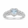 Stella Grace 10k White Gold Sky Blue Topaz & Diamond Accent Heart Ring