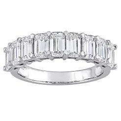 Stella Grace 10k White Gold 2 3/4 Carat T.W. Lab-Created Moissanite Baguette Ring