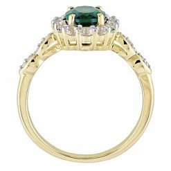 Stella Grace 14k Gold Lab-Created Emerald, White Topaz And Diamond Accent Vintage Ring 6 Stella Grace 14k Gold Lab-Created Emerald, White Topaz And Diamond Accent Vintage Ring -Stella Grace Sales unnamed file 4240