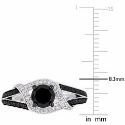 Stella Grace 10k White Gold 1 Carat T.W. Black & White Diamond Split Shank Engagement Ring 12 Stella Grace 10k White Gold 1 Carat T.W. Black & White Diamond Split Shank Engagement Ring -Stella Grace Sales unnamed file 4252