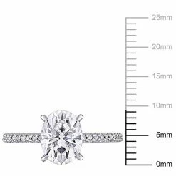 Stella Grace 2 Ct. T.W. Oval Cut Lab-Created Moissanite & 1/10 Ct. T.W. Diamond Engagement Ring -Stella Grace Sales unnamed file 43