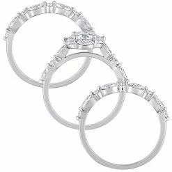 Stella Grace Sterling Silver 3 Carat T.W. Lab-Created Moissanite Vintage Floral Engagement Ring Set -Stella Grace Sales unnamed file 4302