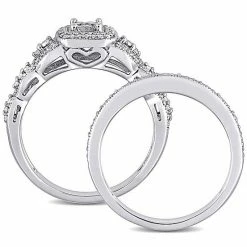 Stella Grace Sterling Silver 1/3 Carat T.W. Diamond Vintage Engagement Ring Set -Stella Grace Sales unnamed file 4341