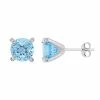 Stella Grace 10k White Gold Blue Topaz & Diamond Accent Stud Earrings