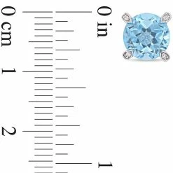 Stella Grace 10k White Gold Blue Topaz & Diamond Accent Stud Earrings -Stella Grace Sales unnamed file 4350
