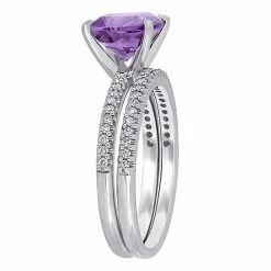 Stella Grace 14k White Gold Amethyst & 1/4 Carat. T.W. Diamond Engagement Ring Set 5 Stella Grace 14k White Gold Amethyst & 1/4 Carat. T.W. Diamond Engagement Ring Set -Stella Grace Sales unnamed file 4362