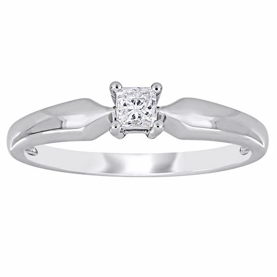 Stella Grace 10k White Gold 1/5 Carat T.W. Diamond Solitaire Engagement Ring 1 Stella Grace 10k White Gold 1/5 Carat T.W. Diamond Solitaire Engagement Ring