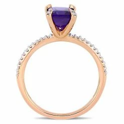 Stella Grace 10k Rose Gold 1/10 Carat T.W. Diamond & Amethyst Ring -Stella Grace Sales unnamed file 4432