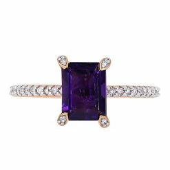 Stella Grace 10k Rose Gold 1/10 Carat T.W. Diamond & Amethyst Ring -Stella Grace Sales unnamed file 4433