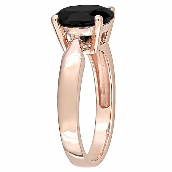 Stella Grace 10k Rose Gold 3 Carat T.W. Round Black Diamond Solitaire Engagement Ring 2 Stella Grace 10k Rose Gold 3 Carat T.W. Round Black Diamond Solitaire Engagement Ring - Image 2