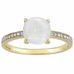 Stella Grace 10k Gold White Opal & Diamond Accent Solitaire Ring