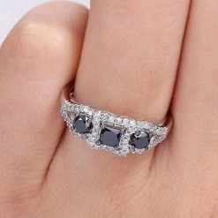 Stella Grace 10k White Gold 1 Carat Black & White Diamond Engagement Ring -Stella Grace Sales unnamed file 456