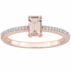 Stella Grace 10k Rose Gold Morganite & Diamond Accent Promise Ring