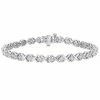 Stella Grace Sterling Silver 1 3/4 Carat T.W. Lab Created Moissanite X-Link Tennis Bracelet