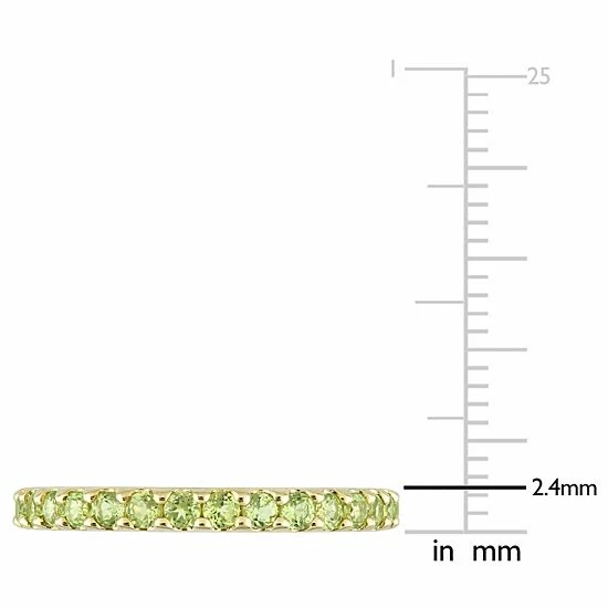 Stella Grace 10k Gold Peridot Eternity Ring 5 Stella Grace 10k Gold Peridot Eternity Ring - Image 5