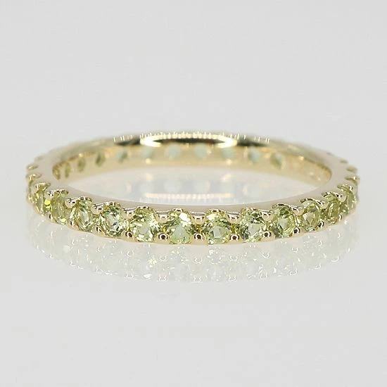Stella Grace 10k Gold Peridot Eternity Ring 7 Stella Grace 10k Gold Peridot Eternity Ring - Image 7