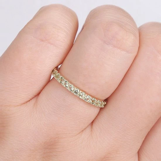 Stella Grace 10k Gold Peridot Eternity Ring 8 Stella Grace 10k Gold Peridot Eternity Ring - Image 8