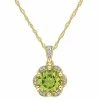 Stella Grace 14K Gold Peridot & Diamond Accent Pendant Necklace