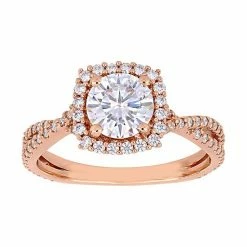 Stella Grace 10k Rose Gold Lab Created Moissanite Engagement Ring