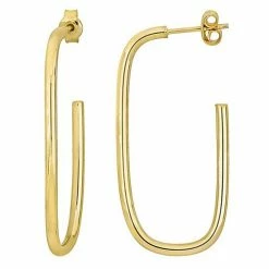 Stella Grace 10k Gold Open Rectangular Drop Earrings