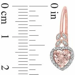 Stella Grace 10k Rose Gold Morganite & Diamond Accent Heart Leverback Earrings 9 Stella Grace 10k Rose Gold Morganite & Diamond Accent Heart Leverback Earrings -Stella Grace Sales unnamed file 4647