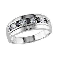 Stella Grace 10k White Gold 1/2 Carat T.W. Black & White Diamond Ring