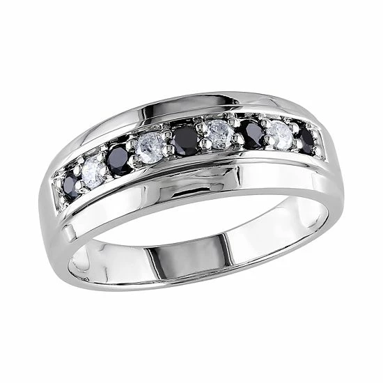 Stella Grace 10k White Gold 1/2 Carat T.W. Black & White Diamond Ring 1 Stella Grace 10k White Gold 1/2 Carat T.W. Black & White Diamond Ring