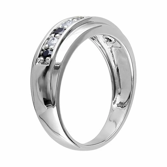 Stella Grace 10k White Gold 1/2 Carat T.W. Black & White Diamond Ring 2 Stella Grace 10k White Gold 1/2 Carat T.W. Black & White Diamond Ring - Image 2