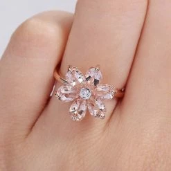 Stella Grace 10k Rose Gold Morganite & Diamond Accent Flower Ring 18 Stella Grace 10k Rose Gold Morganite & Diamond Accent Flower Ring -Stella Grace Sales unnamed file 4684