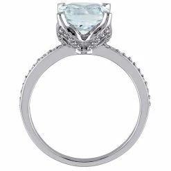 Stella Grace 10k White Gold Aquamarine & Diamond Accent Fashion Ring -Stella Grace Sales unnamed file 4717
