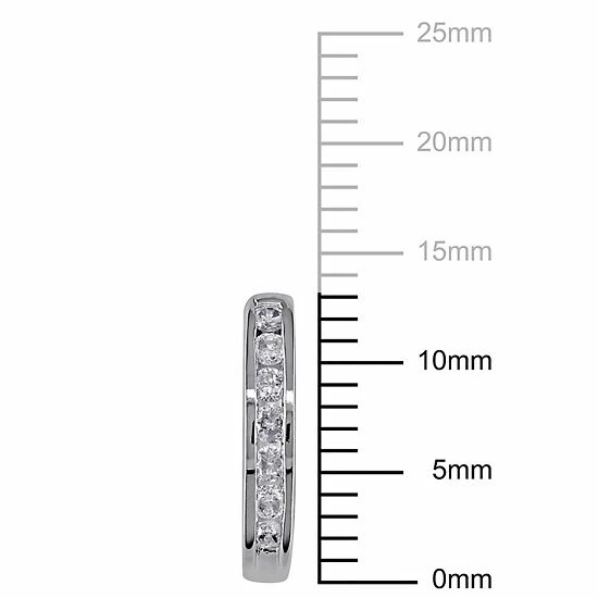 Stella Grace 10k White Gold 1/4 Carat T.W. Diamond Hoop Earrings 3 Stella Grace 10k White Gold 1/4 Carat T.W. Diamond Hoop Earrings - Image 3