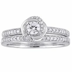 Stella Grace 10k White Gold 1/2 Carat T.W. Diamond Engagement Ring Set