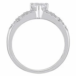 Stella Grace Sterling Silver Lab-Created White Sapphire & Diamond Accent Vintage Ring -Stella Grace Sales unnamed file 4737