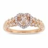 Stella Grace 10k Rose Gold Morganite & Diamond Accent Heart Ring