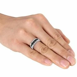 Stella Grace Men's Sterling Silver 1 Carat T.W. Black Diamond Channel Set Ring -Stella Grace Sales unnamed file 4772