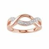 Stella Grace 1/10 Carat T.W. Diamond Pink Rhodium-Plated Sterling Silver Infinity Ring