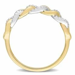 Stella Grace 10k Two-Tone Gold 1/10 Carat T.W. Diamond Link Wedding Ring -Stella Grace Sales unnamed file 4814