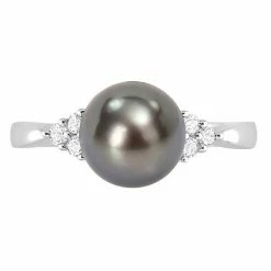 Stella Grace Sterling Silver Tahitian Cultured Pearl & 1/8 Carat T.W. Diamond Ring 14 Stella Grace Sterling Silver Tahitian Cultured Pearl & 1/8 Carat T.W. Diamond Ring -Stella Grace Sales unnamed file 4829
